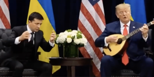 Zelensky heeft overleg met Trump.