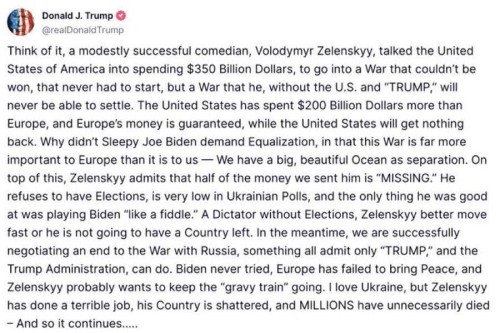 Bericht zojuist van President Trump: