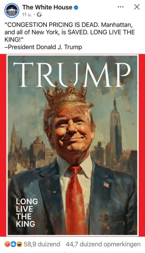 Mensen spreken er schande van dat President Trump een foto plaatst op de officiële pagina van het Witte Huis